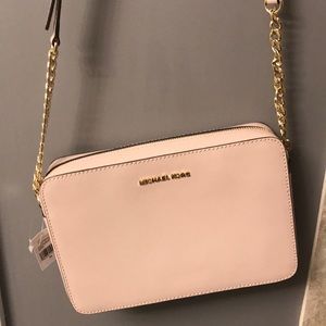 Jet Set Large Saffiano Leather Crossbody Bag